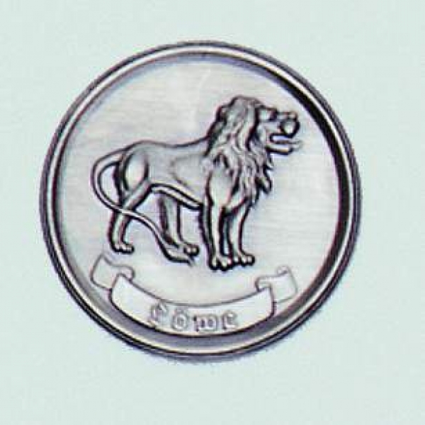 Zinn-Emblem 50mm Sternzeichen "Löwe"