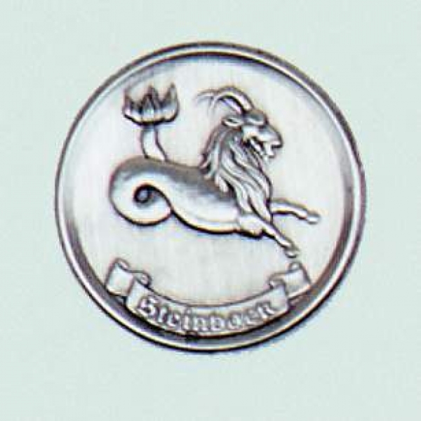Zinn-Emblem 50mm Sternzeichen "Steinbock"