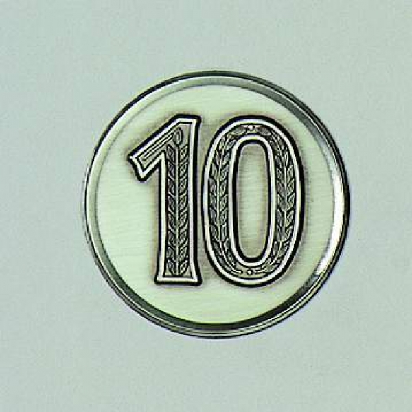 Zinn-Emblem 50mm Jubiläum 10