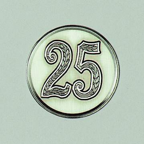Zinn-Emblem 50mm Jubiläum 25