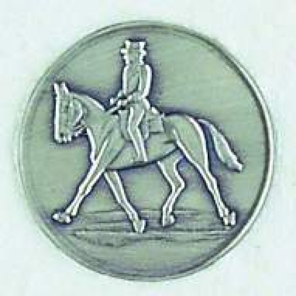 Zinn-Emblem 50mm Reiten "Dressurreiten"