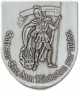 Zinn-Emblem Wappenform Feuerwehr "St. Florian"